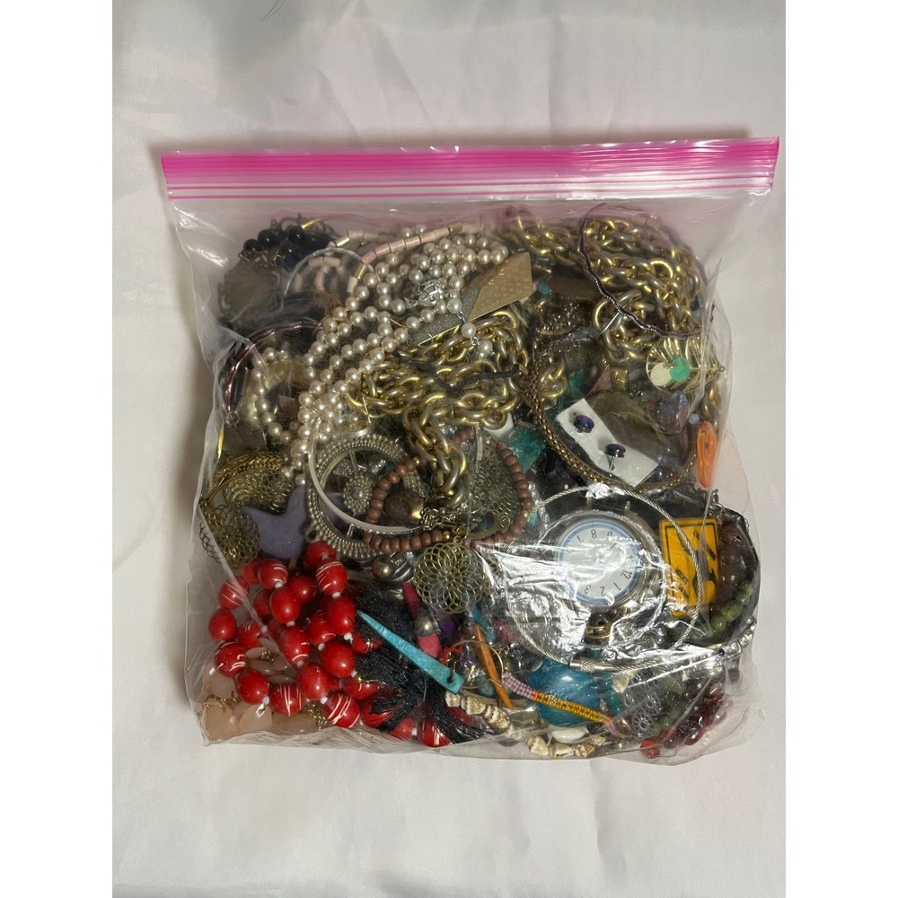 -SOLD- Mixed Jewelry Lot Vintage Modern Necklaces Bracelets Watches Craft Resale